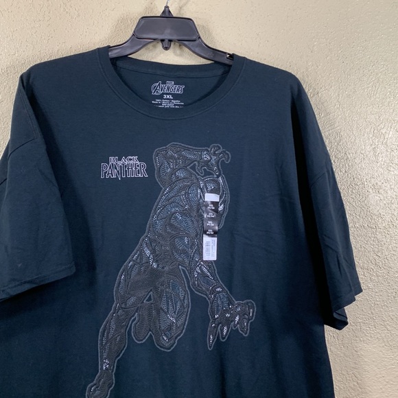 Marvel Avengers Black Panther Tee T-Shirt NWT 3XL Pullover Stretchy Short Sleeve - Picture 3 of 11